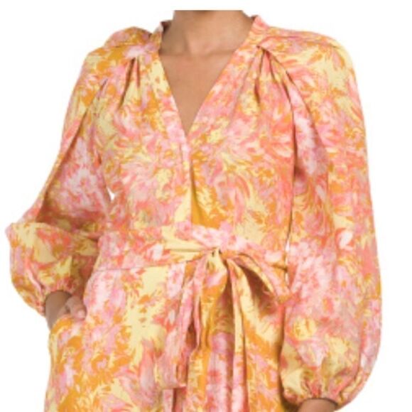 Kobi HALPERIN Jemma Print CORAL MULTI WOMAN Dress SIZE US XL NEW - Picture 3 of 12